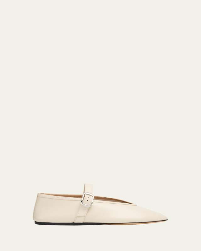 Stella Mary Jane Leather Ballerina Flats